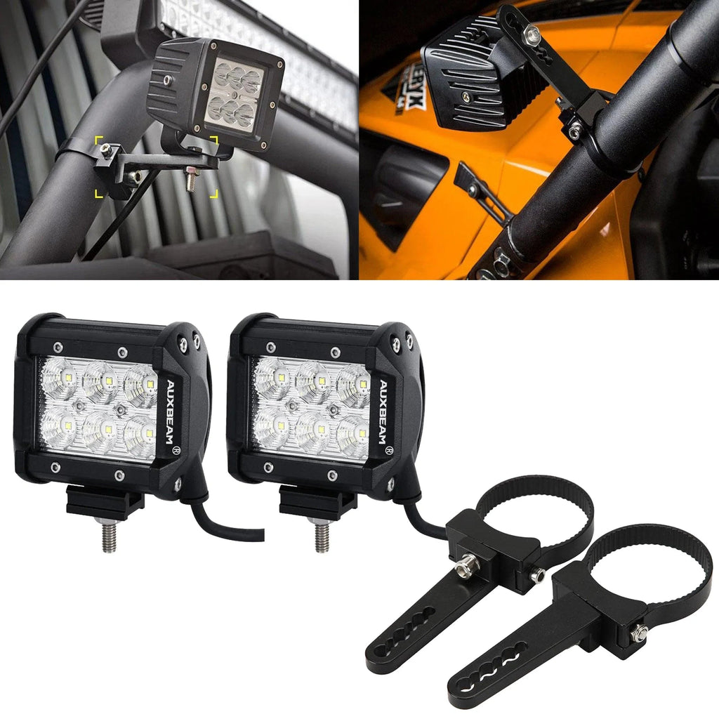 Auxbeam 4 inch Classic-SM Series Dual Row LED Pod Lights Flood Beam