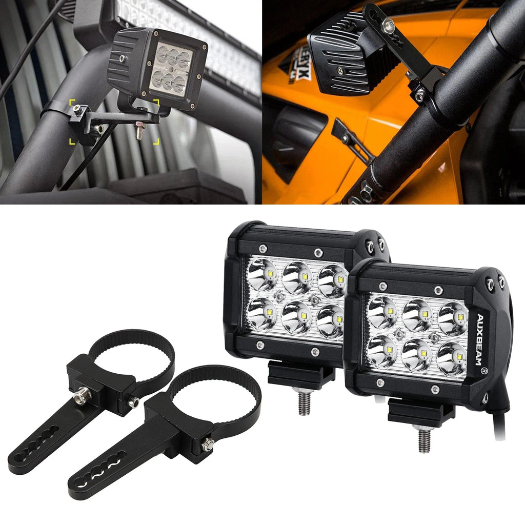 Auxbeam 4 inch Classic-SM Series Dual Row LED Pod Lights Flood Beam