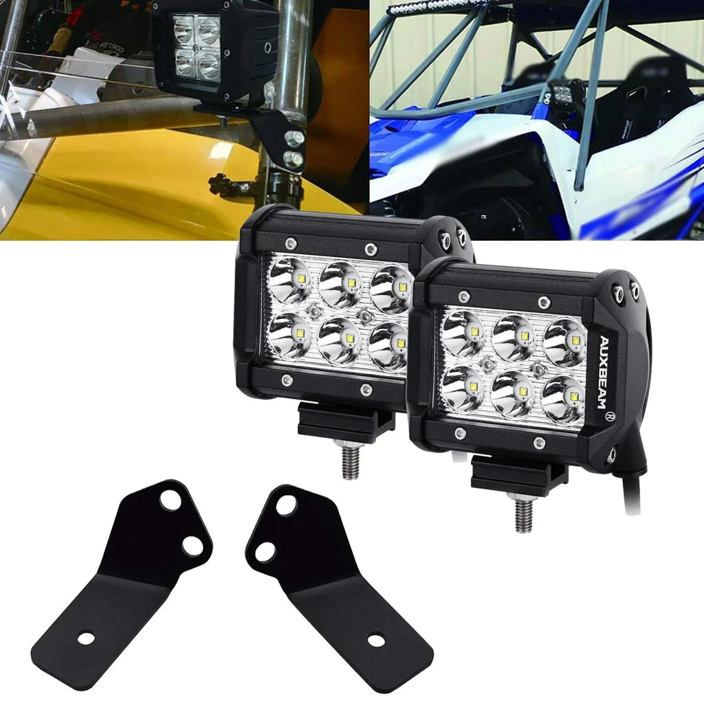 Auxbeam 4 inch Classic-SM Series Dual Row LED Pod for 2016-2021 Yamaha YXZ