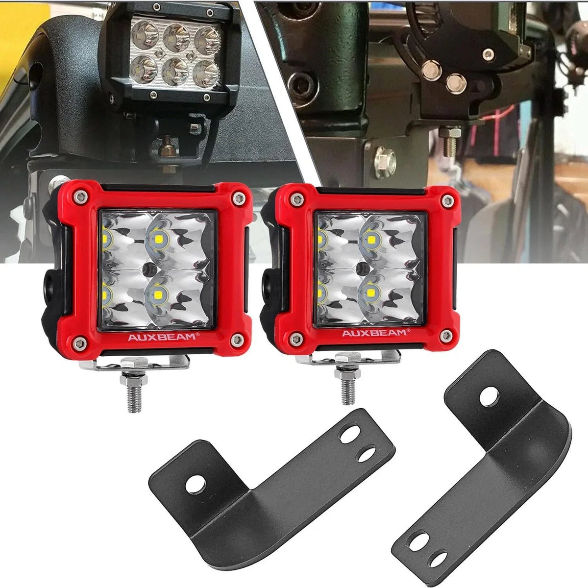 Auxbeam 3 Inch LED Pods for 2013-2021 Polaris Ranger 570/800/900/900xp/1000