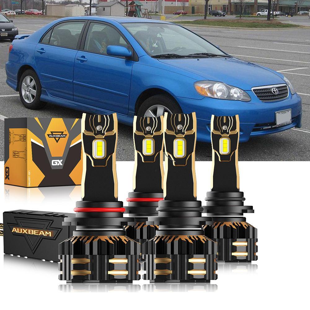 Auxbeam LED Headlight Bulbs Bundle for 2005-2008 Toyota Corolla 9005 9006