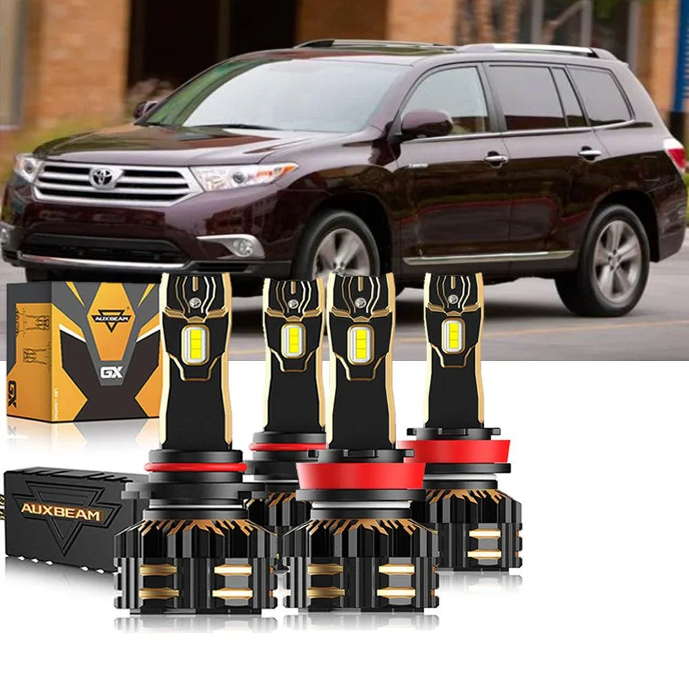 Auxbeam LED Headlight Bulbs Bundle for 2011-2013 Toyota Highlander 9005 H11