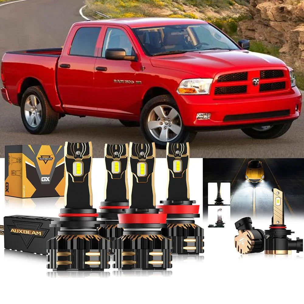 Auxbeam LED Headlight Bulbs for 2011-2012 Ram 1500 (with 4 headlamps) 9005 H13
