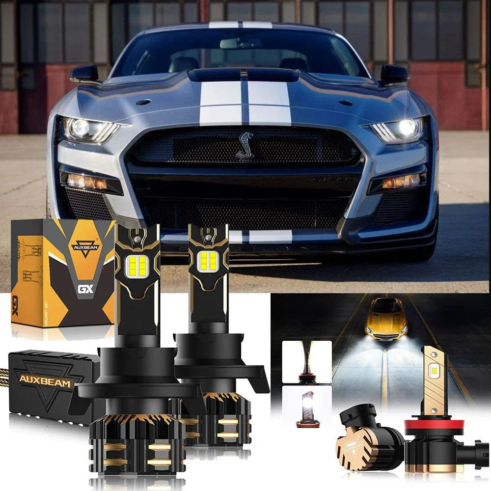 Auxbeam Bulb H13 LED Headlight Bulbs for 2007-2012 Ford Mustang Base