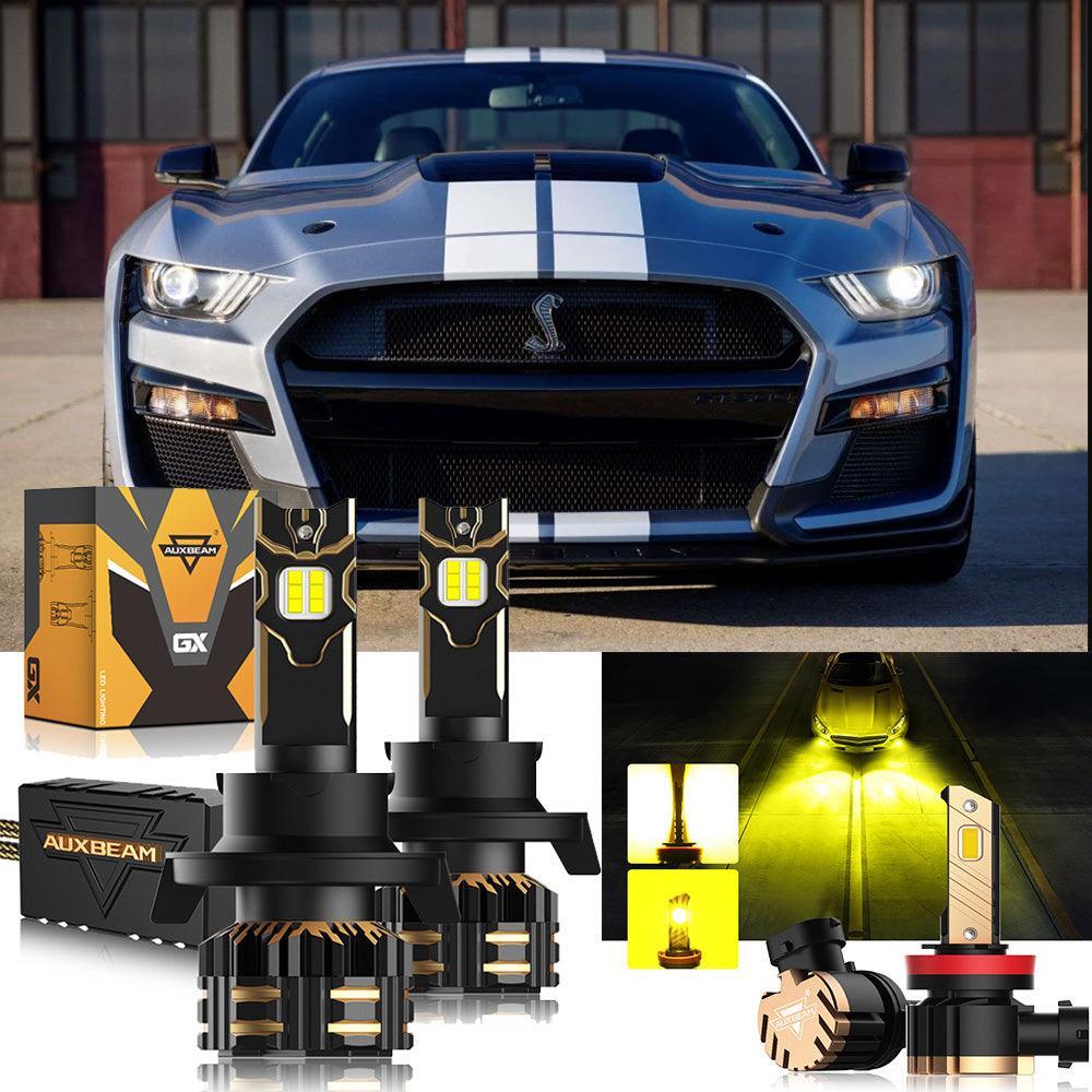 Auxbeam Bulb H13 LED Headlight Bulbs for 2007-2012 Ford Mustang Base