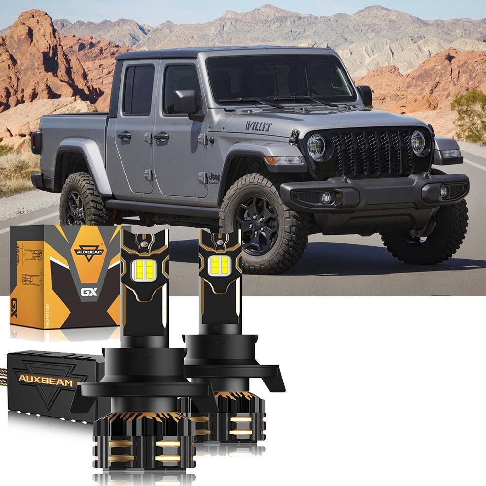 Auxbeam LED Headlight Bulbs Bundle for 2020 Jeep Gladiator H13