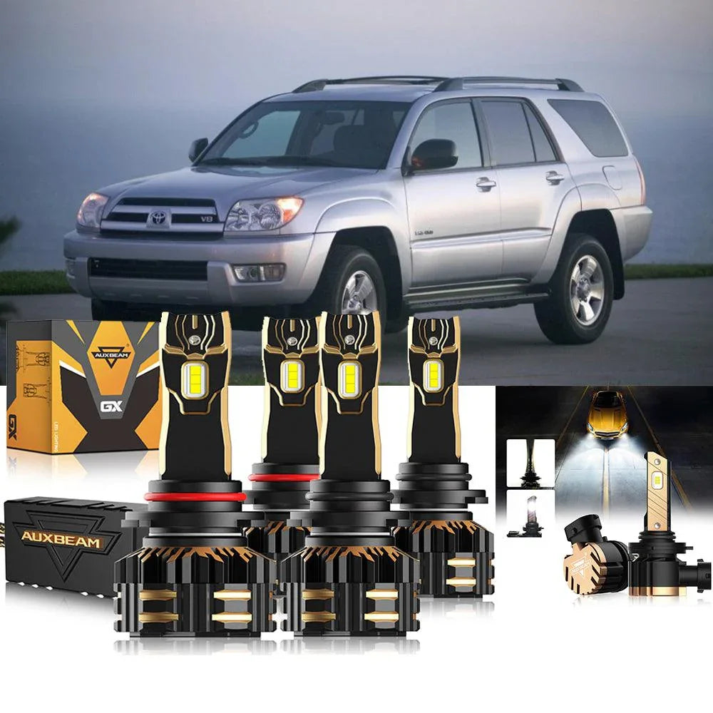 Auxbeam LED Headlight Bulbs Bundle for 2003-2004 Toyota 4Runner 9005 9006