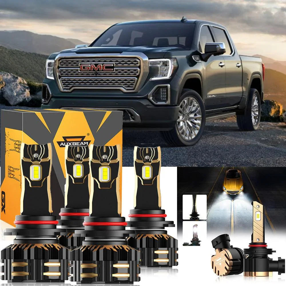 Auxbeam LED Headlight Bulbs Bundle for 2007 GMC Sierra 1500 Classic 9005
