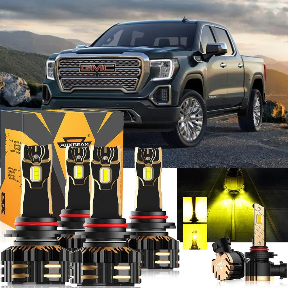 Auxbeam LED Headlight Bulbs Bundle for 2007 GMC Sierra 1500 Classic 9005