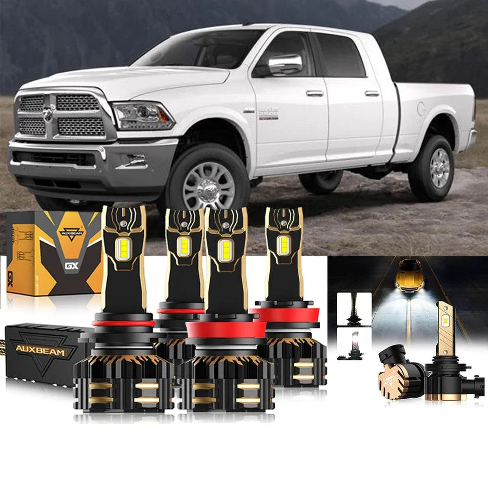 Auxbeam LED Headlights Bulbs Bundle for 2018-2019 Ram 2500