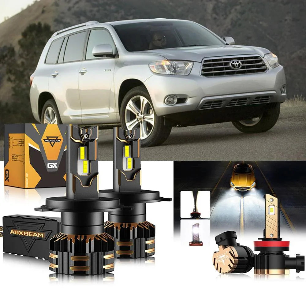 Auxbeam LED Headlight Bulbs for 2008-2010 Toyota Highlander H4