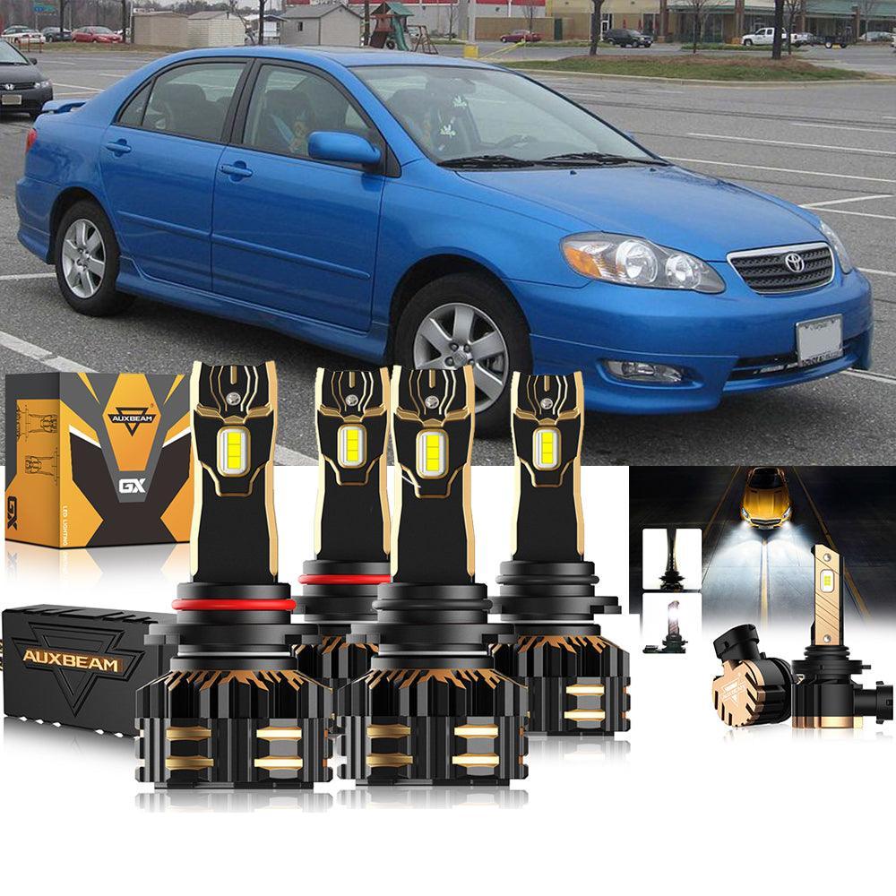 Auxbeam LED Headlight Bulbs Bundle for 2005-2008 Toyota Corolla 9005 9006