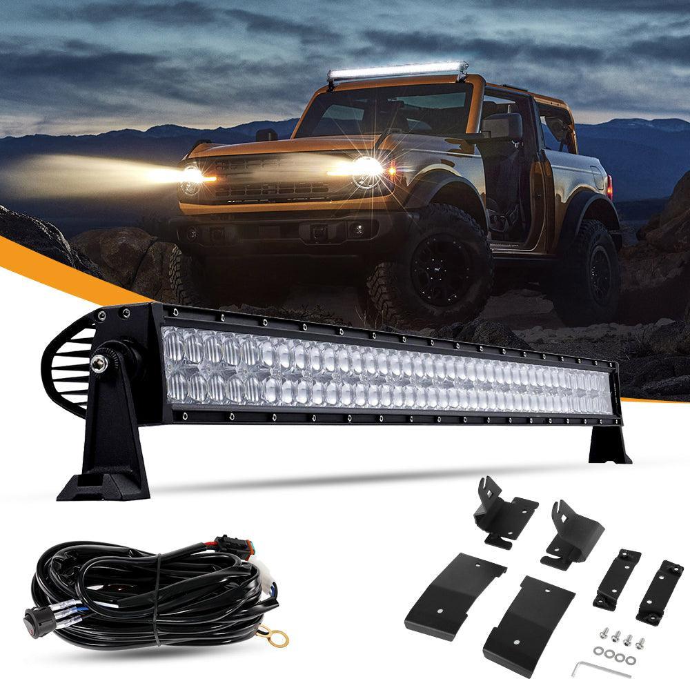 Auxbeam 42 Inch 5D Series Straight LED Light Bar for Ford Bronco 2/4 Door 2021