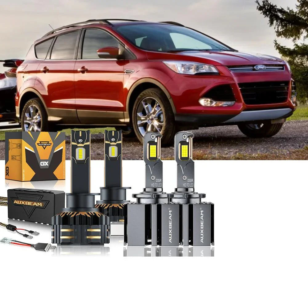Auxbeam LED Headlight Bulbs Bundle for 2013-2016 Ford Escape H1 D3S