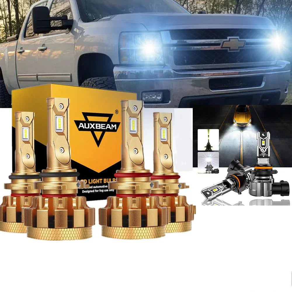 Auxbeam F-16 Plus Series LED High/Low Beam Bulb Bundle for 2003-2006 Chevrolet