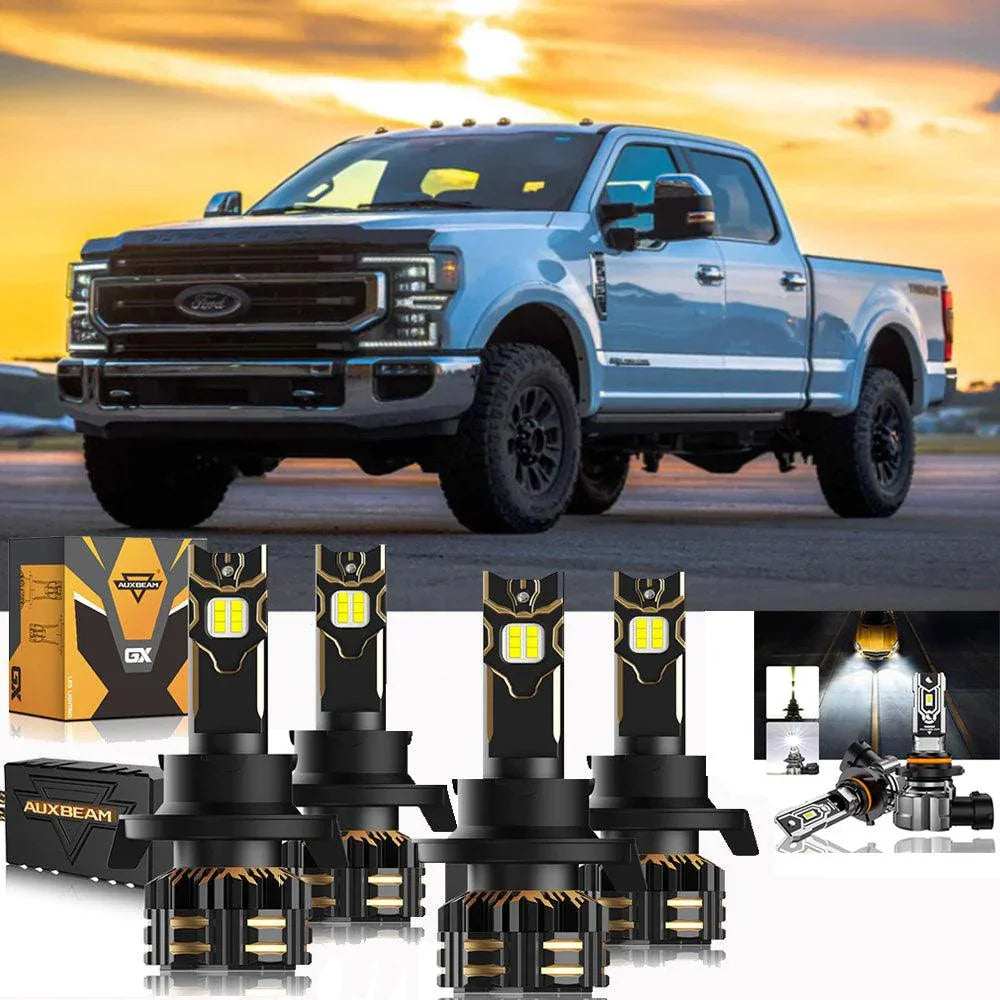 Auxbeam 3 LED Headlight Bulbs Bundle for 2020 Ford F-250 Super Duty H13