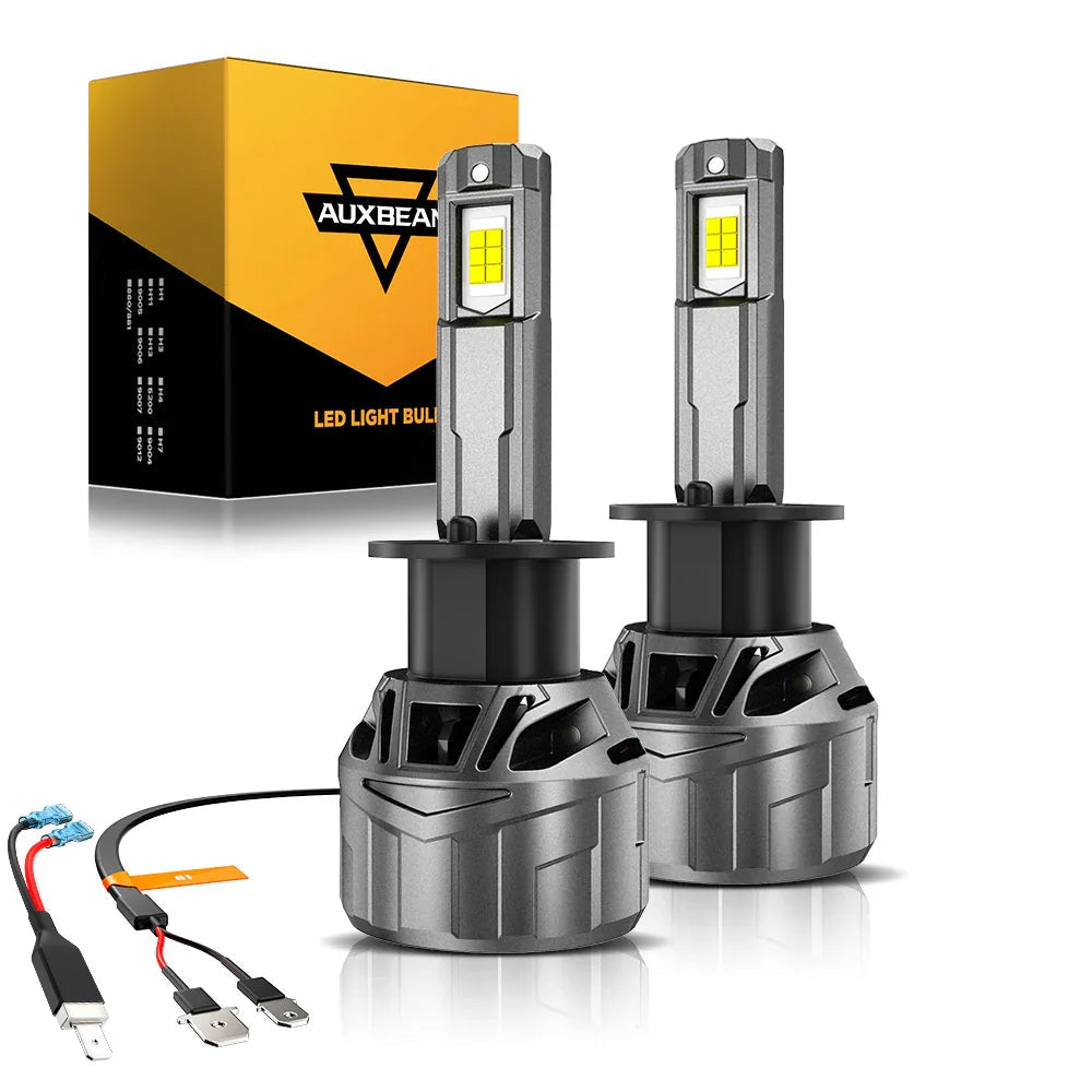 Auxbeam H1 LED Headlight Bulbs 100W F18 Series 1:1 Mini Size 2 Bulbs