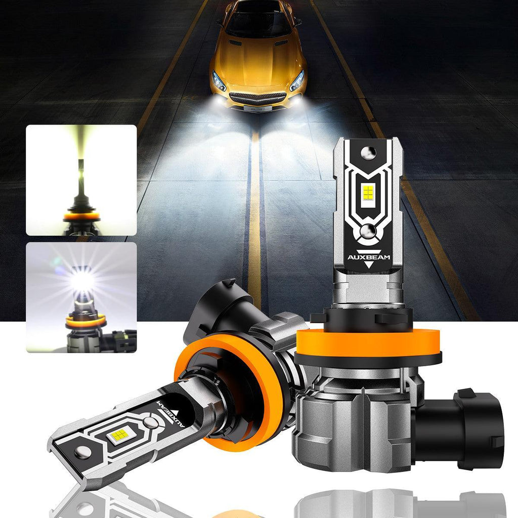 Auxbeam H11 H9 H8 H16JP LED FOG Light/DRL Bulbs 50W Q5 Series 2 Bulbs