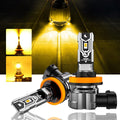 Auxbeam H11 H9 H8 H16JP LED FOG Light/DRL Bulbs 50W 2500K Amber Yellow Q5 Series