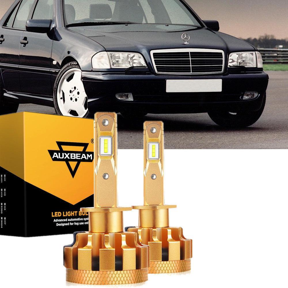 Auxbeam LED High/Low Beam Bulb for 2000 Mercedes-Benz C43 AMG with halogen