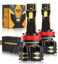 Auxbeam H11/H9/H8/H16JP LED Headlight Bulbs 120W GX Series 2 Bulbs