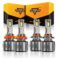 Auxbeam 9005+H11 LED Headlight Bulbs 130W F35 Series Dual Compatibility 12V/24V