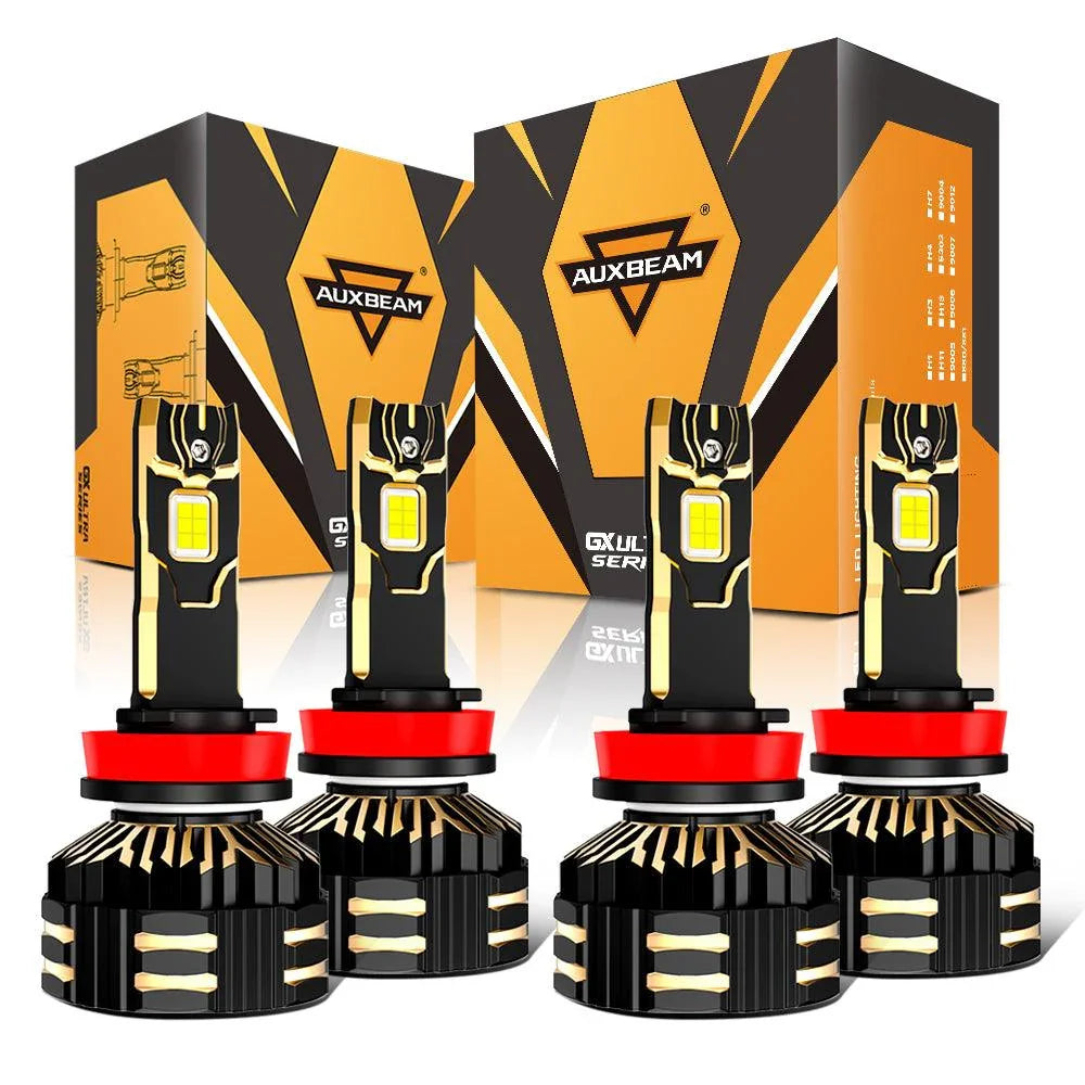 Auxbeam H11+H11 LED Headlight Bulbs 240W GX-ULTRA Series 4 Bulbs