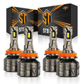 Auxbeam H11+H11 LED Headlight Bulbs 180W ST90 Series High Power 4 Bulbs