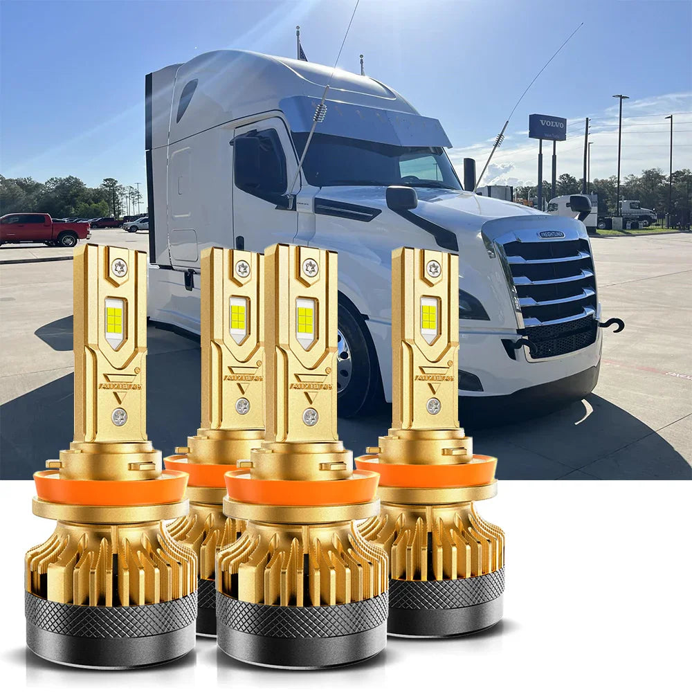 Auxbeam LED Headlight Bulbs Bundle for 2019 Freightliner Cascadia H11