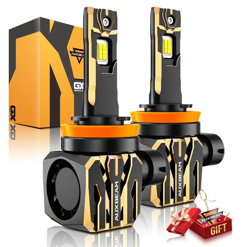 Auxbeam H11/H9/H8 LED Headlight Bulbs 120W GX Series 2 Bulbs