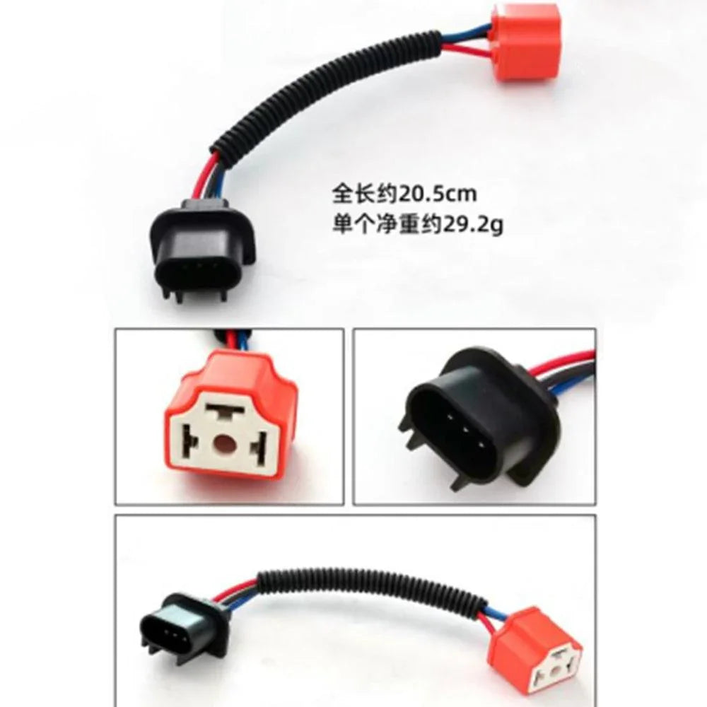 Auxbeam H13 Male to H4 Female Adapter Wiring Harness Connector Headlight