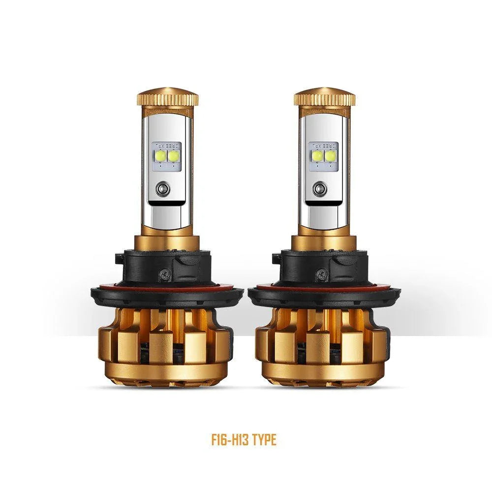 Auxbeam F-16 Series LED light Bulbs 12000LM 60W 6000K White Light
