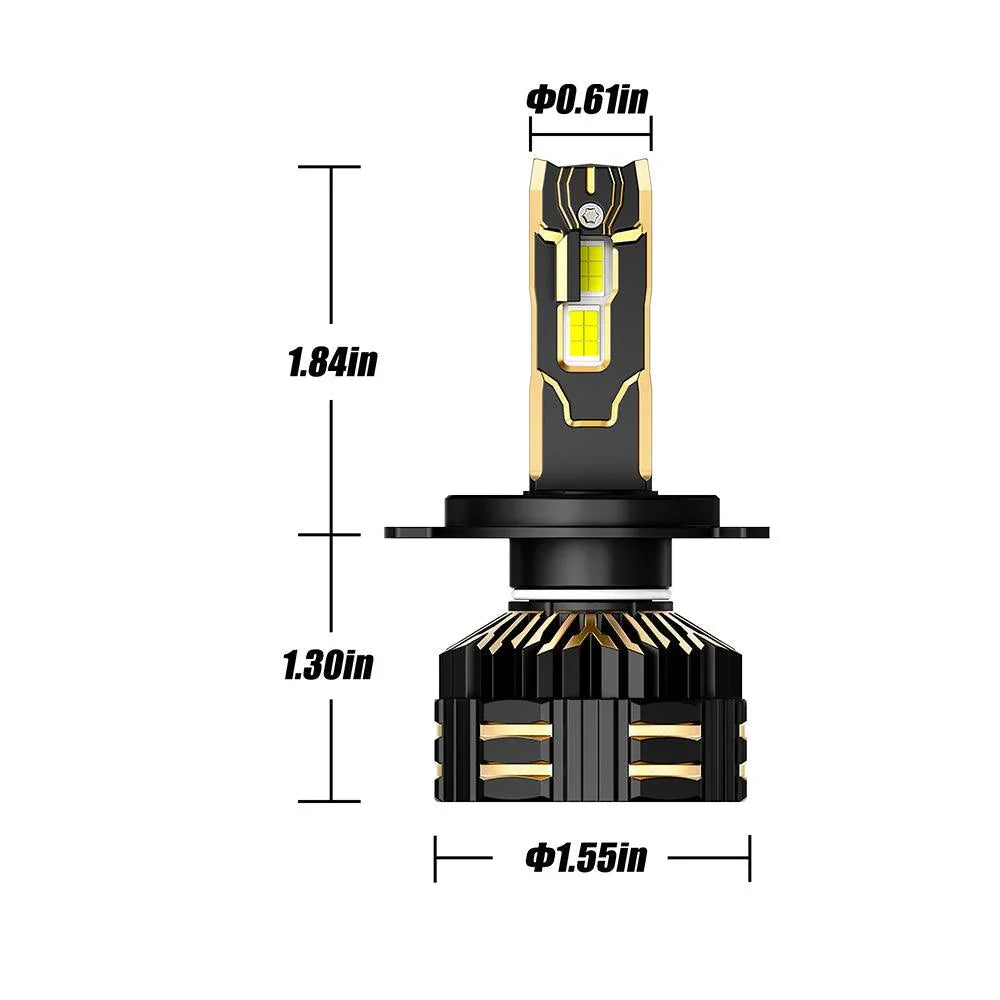 Auxbeam H4 LED Headlight Bulbs 190W GX-PRO Series 2 Bulbs