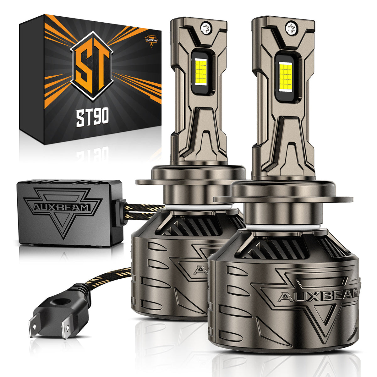 Auxbeam H7 LED Headlight Bulbs 180W ST90 Series High Power 2 Bulbs