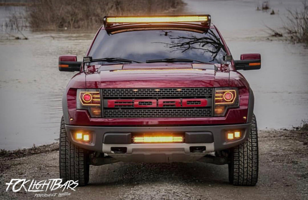 2010-2014 Ford Raptor Dual Fog Light Kit (4 Pods) - vehicle-specific brackets