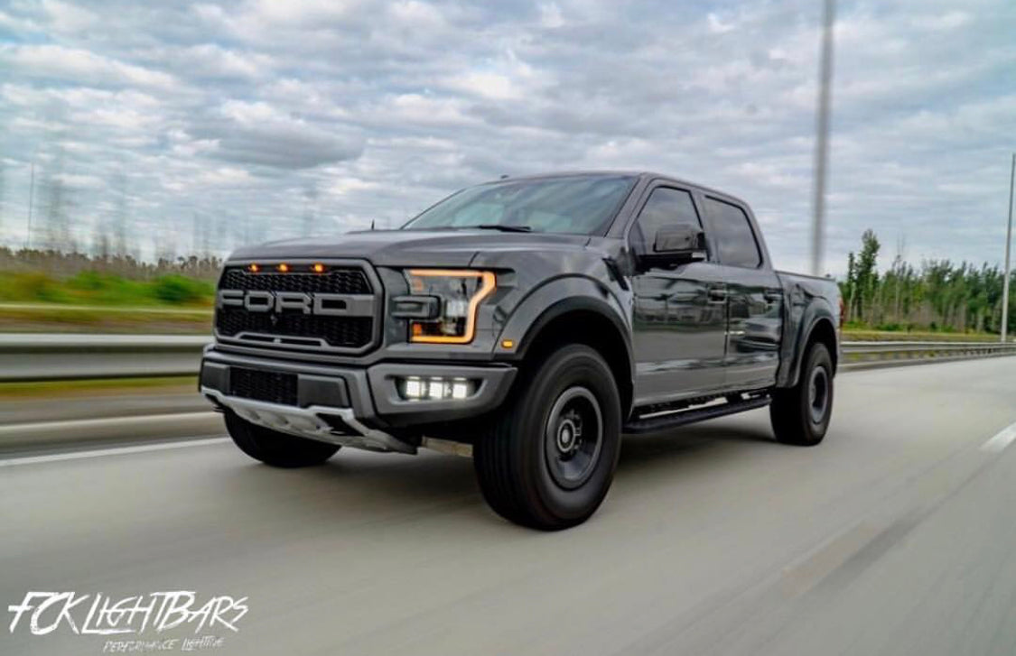 2017-2019 Ford Raptor Dual Fog Light Kit (6 Pods) - vehicle-specific brackets