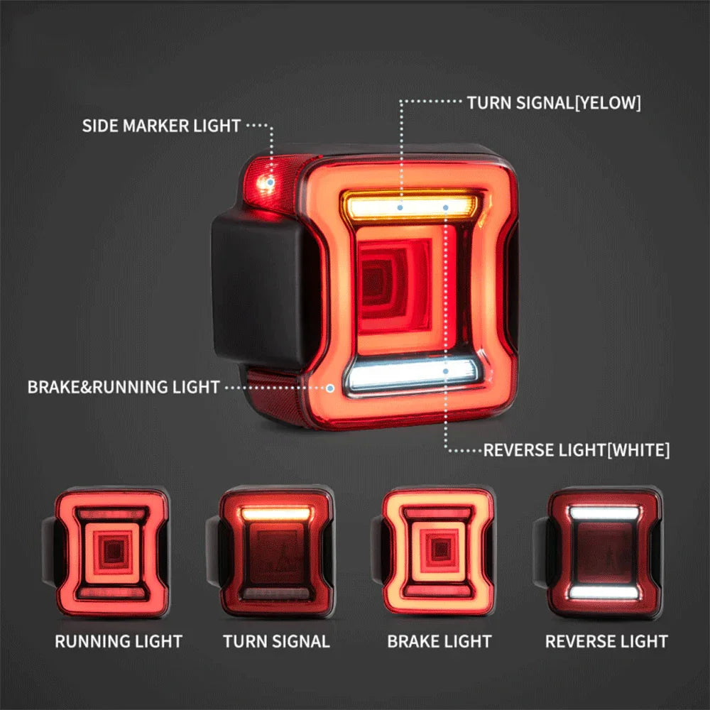 Vland LED Tail Light for 2018-2022 Jeep Wrangler 4th Gen (JL)