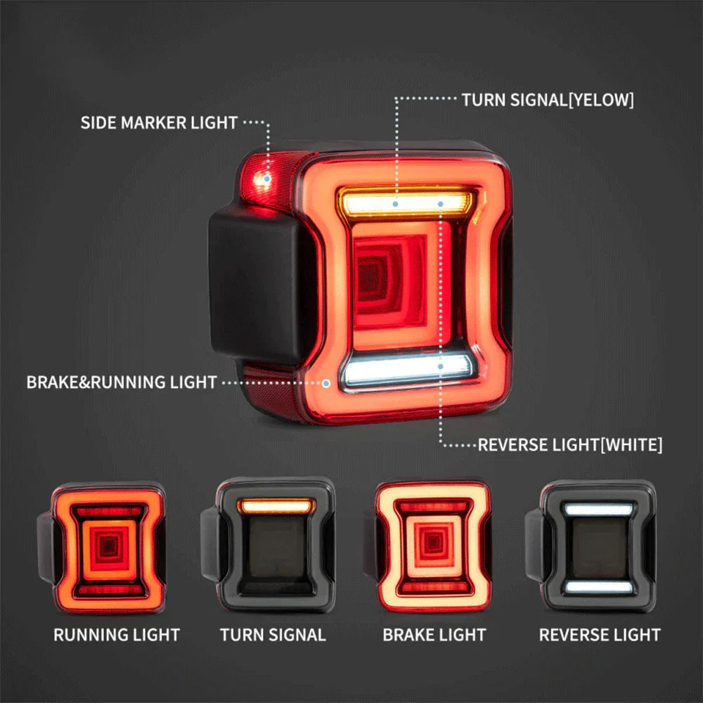 Vland LED Tail Light for 2018-2022 Jeep Wrangler 4th Gen (JL)