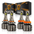 Auxbeam 9005+H11 LED Headlight Bulbs 180W ST90 Series High Power 4 Bulbs