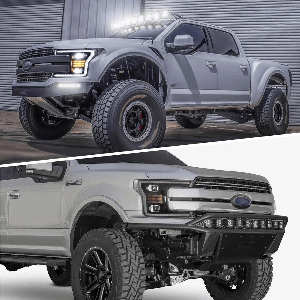 Vland LED Headlight Assembly Dual Beam for 2018-2020 Ford F150 13th Gen