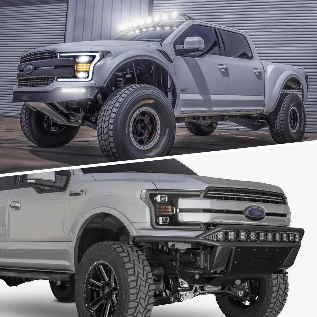 Vland LED Headlight Assembly Dual Beam for 2018-2020 Ford F150 13th Gen