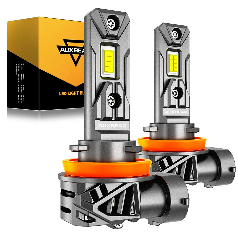 Auxbeam H11/H9/H8 LED Headlight Bulb 90W Q26S Series 1:1 Same OEM Size 2 Bulbs
