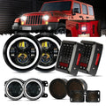 Auxbeam 7'' LED Headlight Replacement for Jeep Wrangler JK