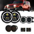 Auxbeam 7" LED Headlight Replacement for Jeep Wrangler JK