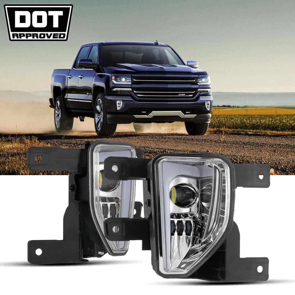 Auxbeam 45W DOT Approved LED Fog Lights for 2016-2018 Chevy Silverado 1500