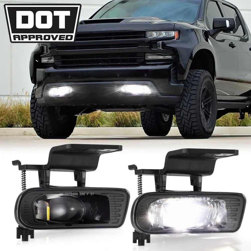 Auxbeam 60W DOT Approved LED Fog Lights for for Chevrolet Silverado 1500/2500
