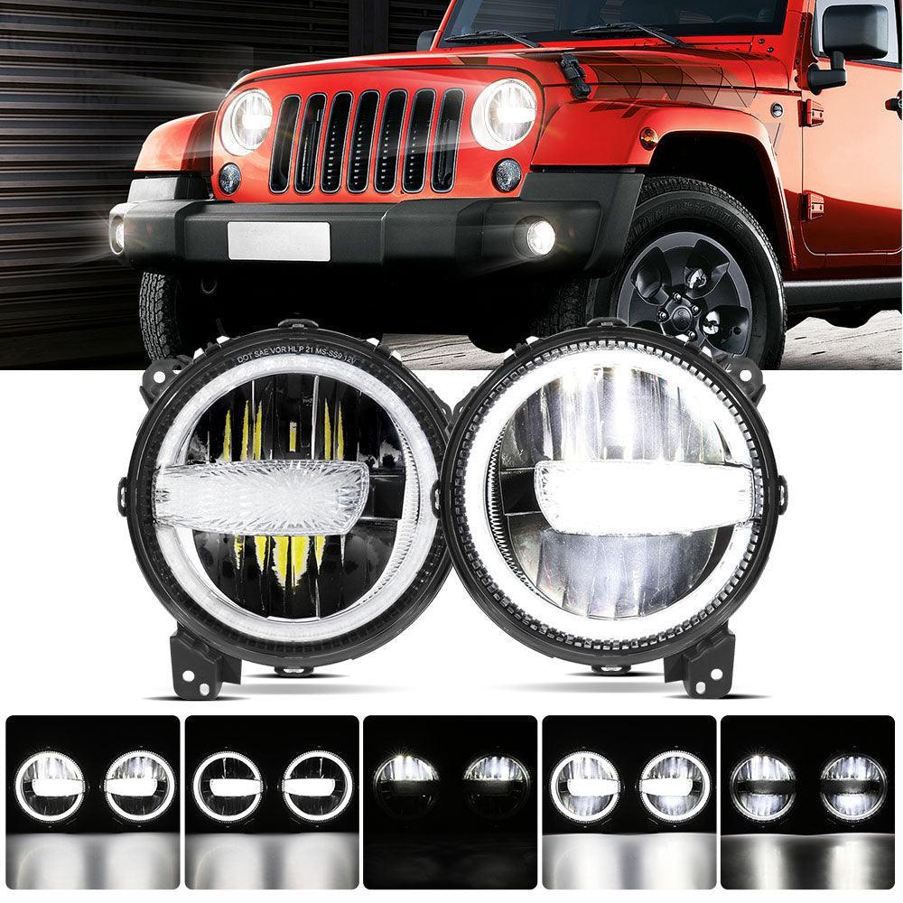 Auxbeam 9 Inch 120W DOT Approved LED Headlights for 2018-2021 Jeep JL JLU