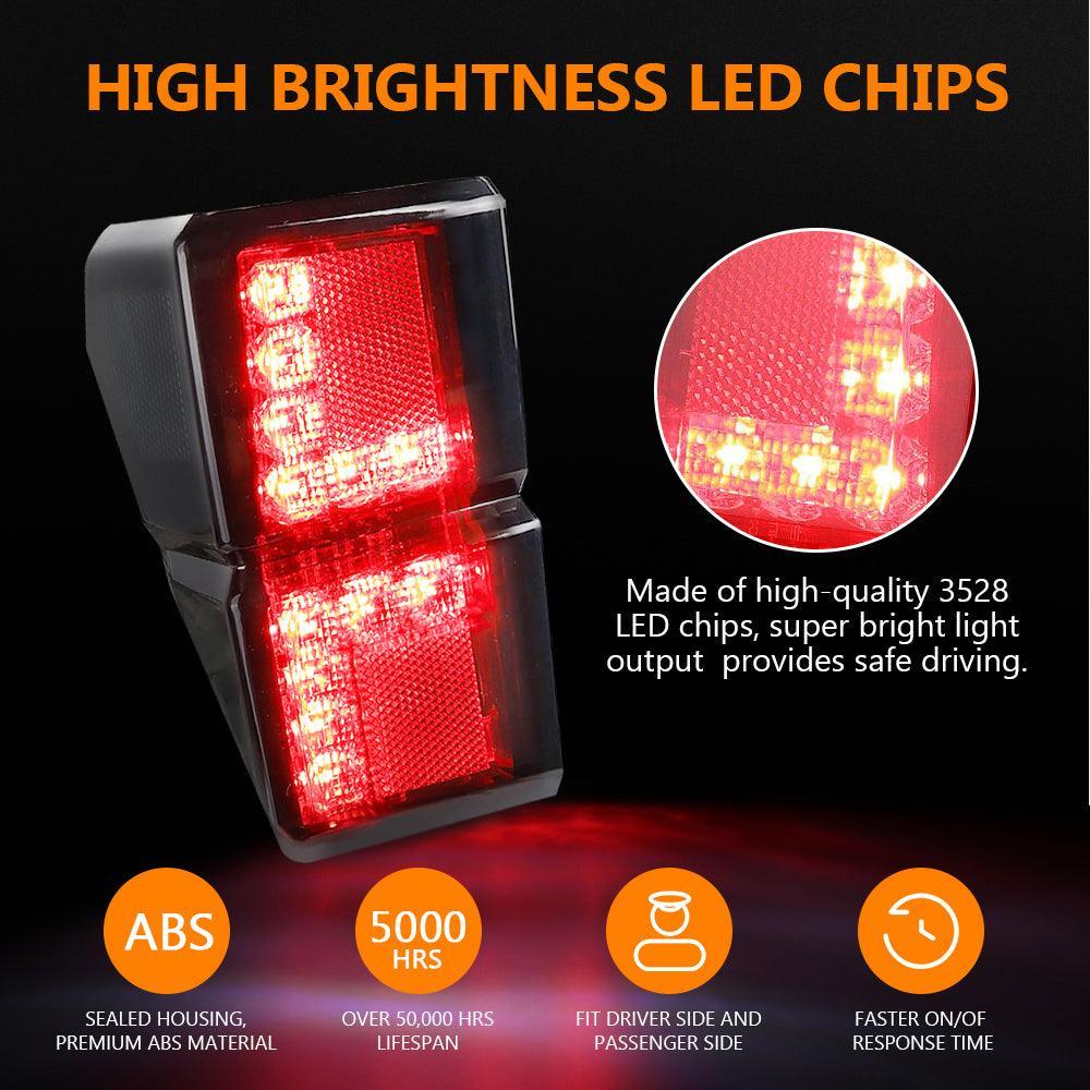 Auxbeam Smoked LED Tail Lights Rear for Polaris Ranger 1000 Models 2018-2022