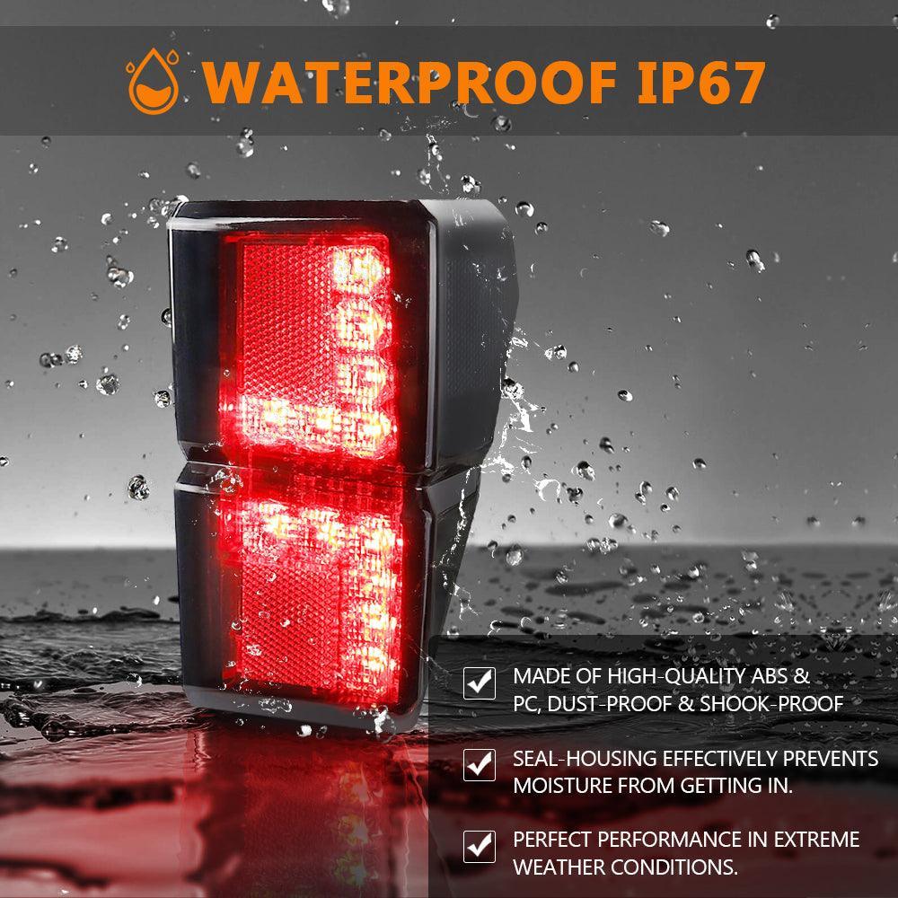 Auxbeam Smoked LED Tail Lights Rear for Polaris Ranger 1000 Models 2018-2022
