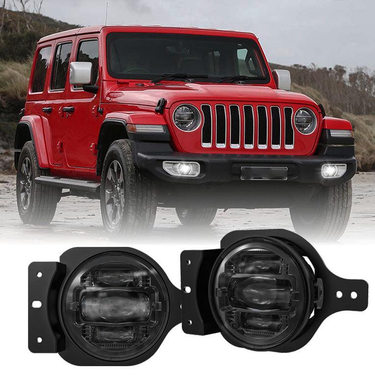 Auxbeam 4 Inch LED Fog Lights Replacement for Jeep Wrangler JL 2018-2020